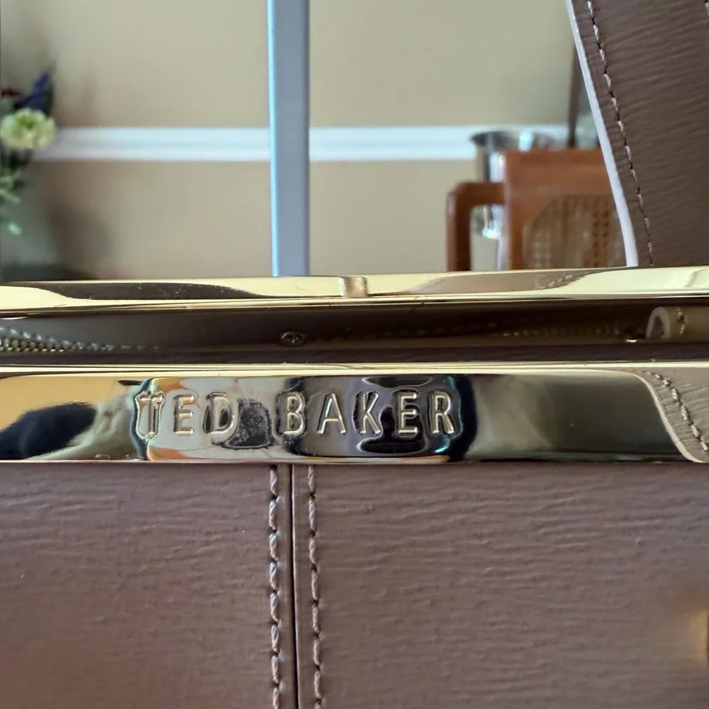 Ted Baker London Leather Satchel with Gold Hardware